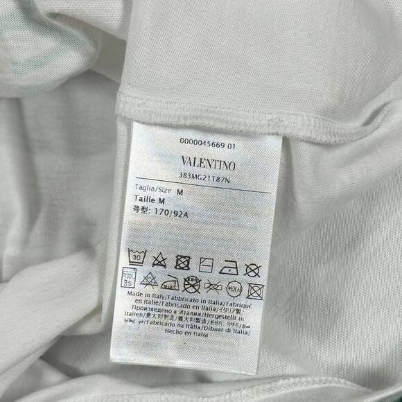 Valentino Loop Jersey T-Shirt Size M Made in Italy NWT - Picture 4 of 7